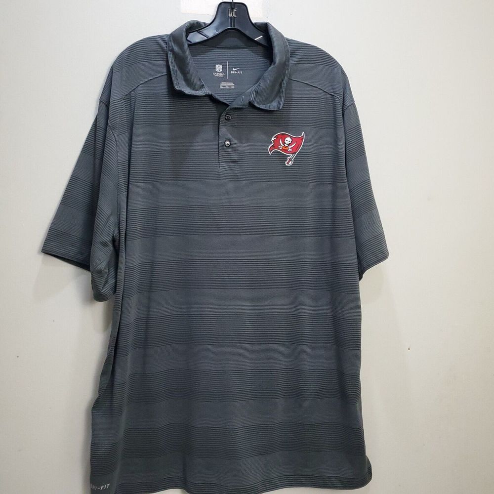 Tampa Bay Buccaneers Polo Shirt Mens 2XL NFL On‎ Field Dri-Fit Nike Sports Logo